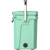 imageCAMPZERO 16L169 Quart Portable Hard Cooler with Divider Perfect for Drinks Wine Bottles Lunch Beach Picnics Boating Camping Travel with 2 Moldedin Cup Holders and Folding Aluminum HandleMint Green