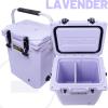 imageCAMPZERO 16L169 Quart Portable Hard Cooler with Divider Perfect for Drinks Wine Bottles Lunch Beach Picnics Boating Camping Travel with 2 Moldedin Cup Holders and Folding Aluminum HandleLavender