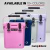 imageCAMPZERO 16L169 Quart Portable Hard Cooler with Divider Perfect for Drinks Wine Bottles Lunch Beach Picnics Boating Camping Travel with 2 Moldedin Cup Holders and Folding Aluminum HandleMint Green