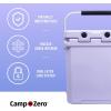 imageCAMPZERO 16L169 Quart Portable Hard Cooler with Divider Perfect for Drinks Wine Bottles Lunch Beach Picnics Boating Camping Travel with 2 Moldedin Cup Holders and Folding Aluminum HandleLavender