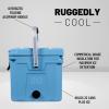 imageCAMPZERO 21 Quart Rotomolded Hard Cooler  Insulated Ice Chest with 4 Cup Holders  BearProof Travel Ice Box for Beverage Drink BBQ Fishing Camping OutdoorSky Blue