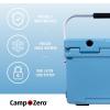 imageCAMPZERO 21 Quart Rotomolded Hard Cooler  Insulated Ice Chest with 4 Cup Holders  BearProof Travel Ice Box for Beverage Drink BBQ Fishing Camping OutdoorSky Blue