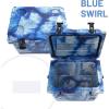 imageCAMPZERO 21 Quart Rotomolded Hard Cooler  Insulated Ice Chest with 4 Cup Holders  BearProof Travel Ice Box for Beverage Drink BBQ Fishing Camping OutdoorBlue  White