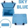 imageCAMPZERO 21 Quart Rotomolded Hard Cooler  Insulated Ice Chest with 4 Cup Holders  BearProof Travel Ice Box for Beverage Drink BBQ Fishing Camping OutdoorSky Blue