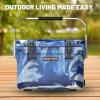 imageCAMPZERO 21 Quart Rotomolded Hard Cooler  Insulated Ice Chest with 4 Cup Holders  BearProof Travel Ice Box for Beverage Drink BBQ Fishing Camping OutdoorBlue  White