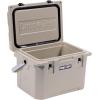 imageCAMPZERO 21 Quart Rotomolded Hard Cooler  Insulated Ice Chest with 4 Cup Holders  BearProof Travel Ice Box for Beverage Drink BBQ Fishing Camping OutdoorBeige