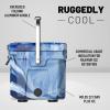 imageCAMPZERO 21 Quart Rotomolded Hard Cooler  Insulated Ice Chest with 4 Cup Holders  BearProof Travel Ice Box for Beverage Drink BBQ Fishing Camping OutdoorBlue  White