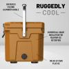 imageCAMPZERO 21 Quart Rotomolded Hard Cooler  Insulated Ice Chest with 4 Cup Holders  BearProof Travel Ice Box for Beverage Drink BBQ Fishing Camping OutdoorClay