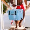 imageCAMPZERO 21 Quart Rotomolded Hard Cooler  Insulated Ice Chest with 4 Cup Holders  BearProof Travel Ice Box for Beverage Drink BBQ Fishing Camping OutdoorSky Blue