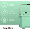 imageCAMPZERO 21 Quart Rotomolded Hard Cooler  Insulated Ice Chest with 4 Cup Holders  BearProof Travel Ice Box for Beverage Drink BBQ Fishing Camping OutdoorMint Green