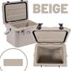 imageCAMPZERO 21 Quart Rotomolded Hard Cooler  Insulated Ice Chest with 4 Cup Holders  BearProof Travel Ice Box for Beverage Drink BBQ Fishing Camping OutdoorBeige