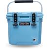 imageCAMPZERO 12L126 Quart Portable Hard Cooler Ice Chest Perfect for Drinks Lunch Beach Picnics Boating Camping and Travel with 2 Moldedin Cup Holders and Folding Aluminum HandleSky Blue