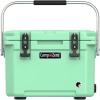 imageCAMPZERO 21 Quart Rotomolded Hard Cooler  Insulated Ice Chest with 4 Cup Holders  BearProof Travel Ice Box for Beverage Drink BBQ Fishing Camping OutdoorMint Green