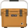 imageCAMPZERO 21 Quart Rotomolded Hard Cooler  Insulated Ice Chest with 4 Cup Holders  BearProof Travel Ice Box for Beverage Drink BBQ Fishing Camping OutdoorClay