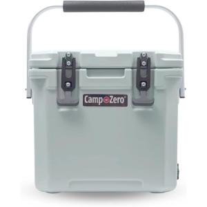 imageCAMPZERO 12L126 Quart Portable Hard Cooler Ice Chest Perfect for Drinks Lunch Beach Picnics Boating Camping and Travel with 2 Moldedin Cup Holders and Folding Aluminum HandleSage