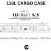 image:imageCAMPZERO 118L Premium Cargo amp Equipment Storage Case with Coated Stainless Steel Latching and Locking System Orange