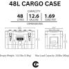 image:imageCAMPZERO 48L Premium Cargo amp Equipment Storage Case with Coated Stainless Steel Latching and Locking System Black