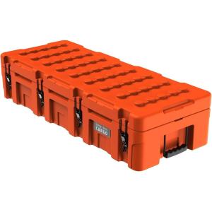 image:imageCAMPZERO 118L Premium Cargo amp Equipment Storage Case with Coated Stainless Steel Latching and Locking System Orange