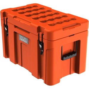 image:imageCAMPZERO Premium 78L Cargo amp Equipment Storage Case with Coated Stainless Steel Latching and Locking System Orange